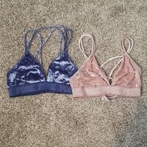Bundle of 2 VS PINK Velvet bras